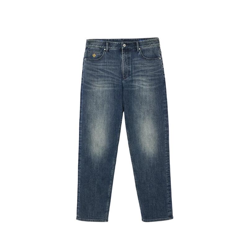 JACK&JONES Men's Loose Fit Embroidered Denim Jeans