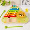 Multifunktionstisch Spielzeug für Babys mit Musik, Holzmusikinstrument Spielzeug für Kinder von 3 bis 6 Jahren, Montessori Frühpädagogisches Spielzeug