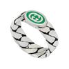 GUCCI Sterling Silver Interlocking G Ring 701612-J8410-8414