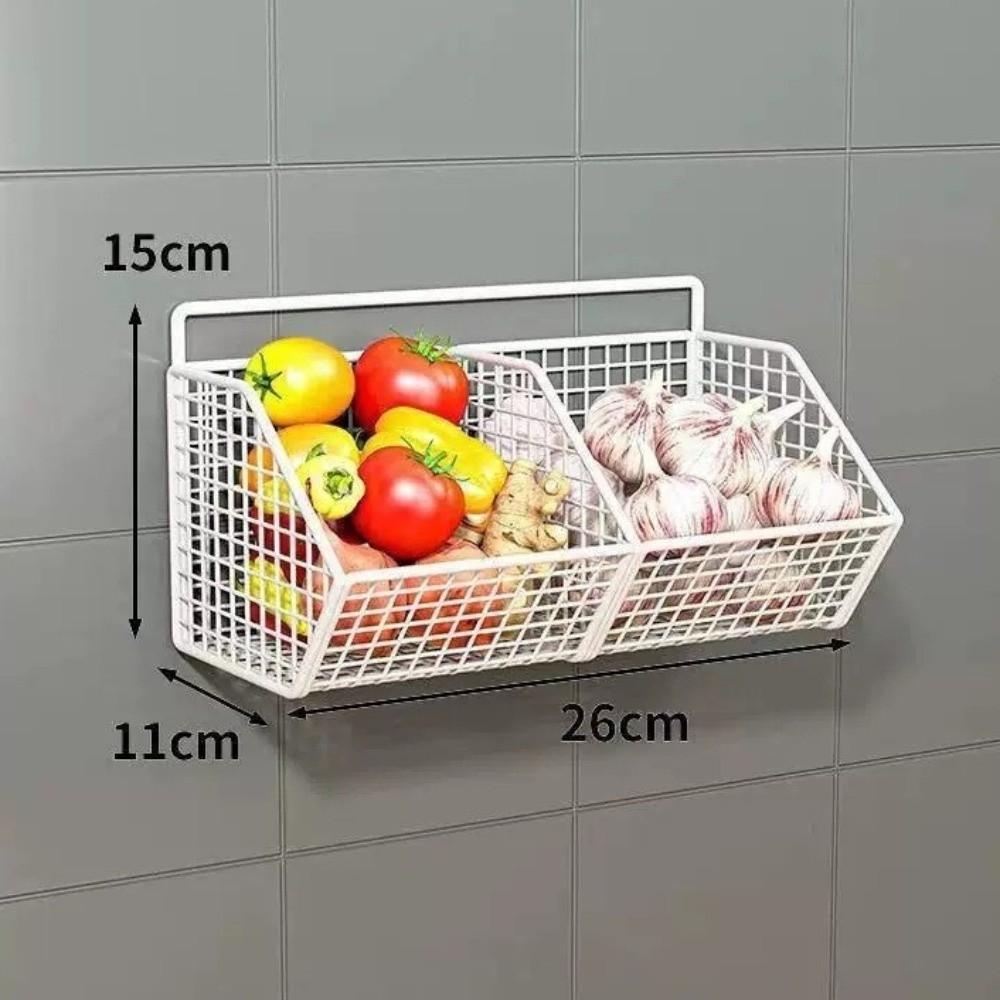 Metal Wire Kitchen Storage Basket Open Front Hanging Storage Basket Vegetable Storage Box Home Use