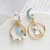 Cute Enamel Cat Balloon Stud Earrings for Women Fashion Drop Rabbit Flower Heart Colorful Jewelry Dangle Wedding Party Girl Gift
