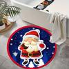 1 Piece Christmas Round Rug Suitable For Living Room Bedroom And Kitchen Home Decoration Room Decoration Gift For Friends And Family