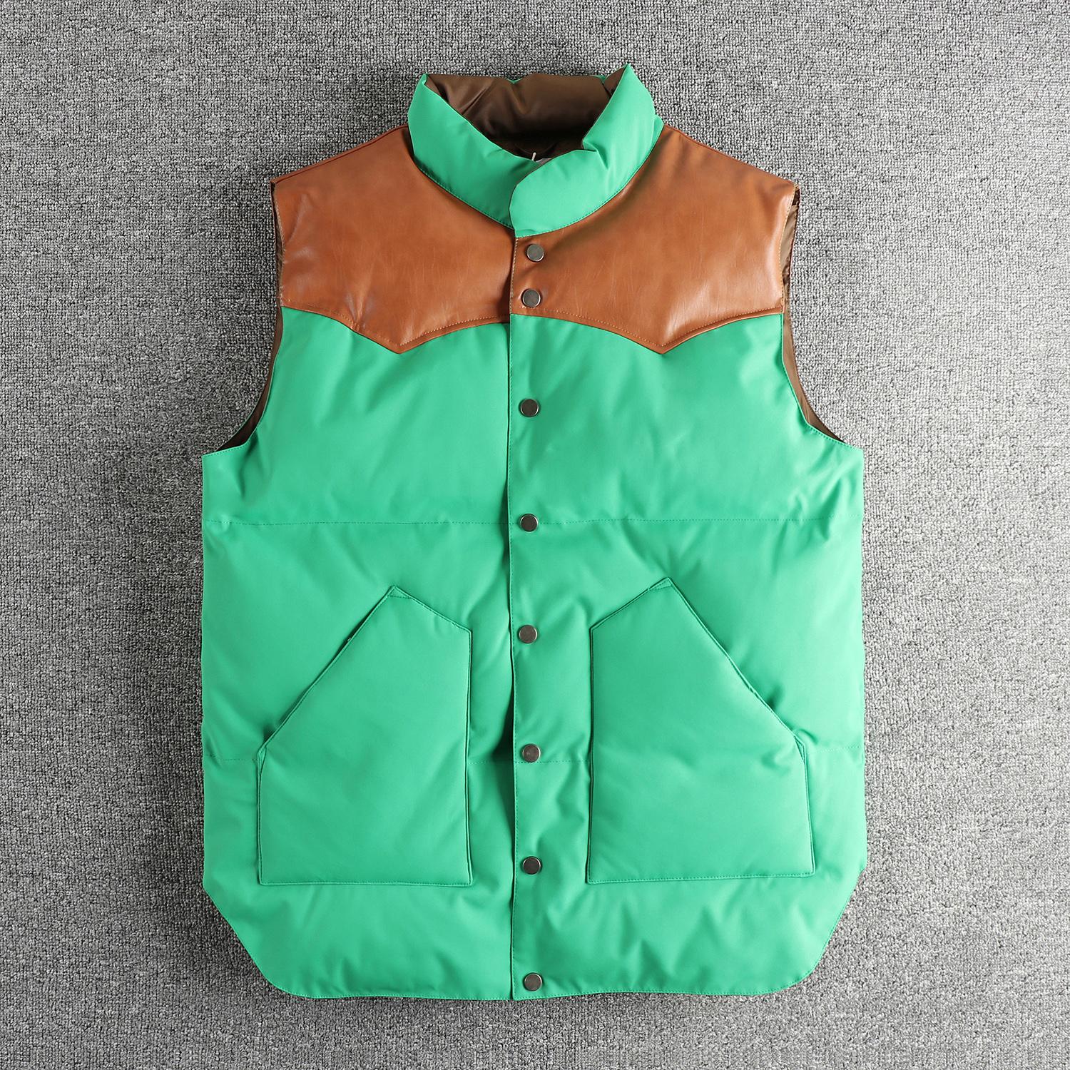 Retro tendence PU ādas kombinēts vīriešu