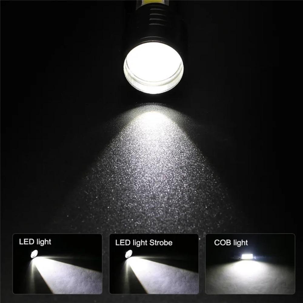 Torcia LED Ricaricabile ad Alta Potenza Mini Torcia Zoom Campeggio All'Aperto Lampada Forte Lanterna Impermeabile Torcia LED