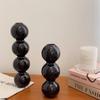 Nordic Black Glass Candle Holder: Luxurious Home Decor for Living Room Desktop
