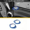 Dash A-Pillar Speaker Trim Cover Decor for Jeep Wrangler JK 15+ Accessories Blue