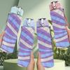 1PC Purple Blue Swirl Wave Texture Print 750ml Color Plastic Sports Water Bottle Leakproof Flip Straw Lid Suitable for Sports Office Home Use
