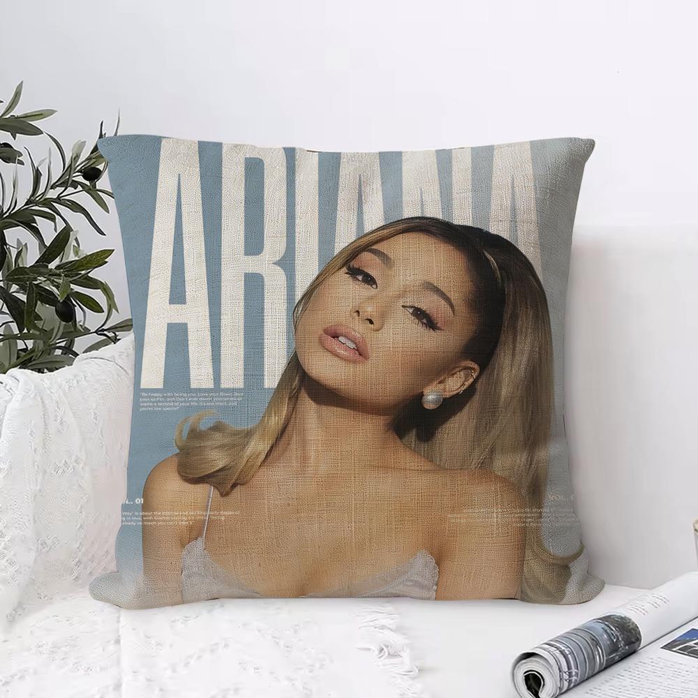Ariana Grande Kissenbezug Atmungsaktiver Leinen-Kissenbezug Hautfreundliche Heimdeko Kissenhülle mit verdecktem Reißverschluss