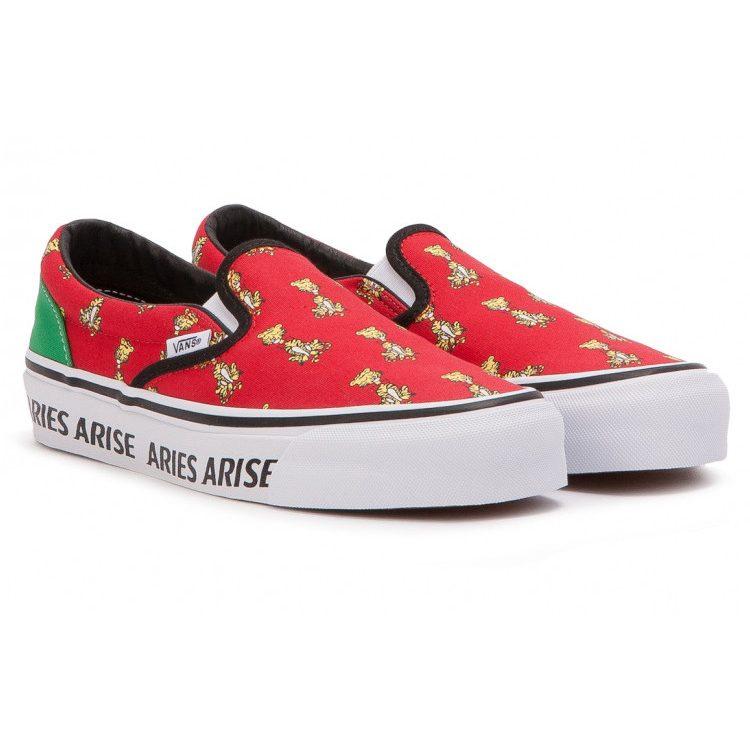 Vans X Aries Og Classic Slipon 'Rot Weiß' VN0A32QNPV5