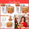 Gingerbread Festive Christmas House Wrapping Box Paper Material Occasion Special