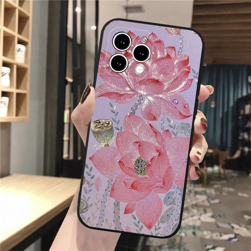Lotusblumen-Handyhülle Für iphone 17 Pro Max 17 Pro Air 16 15 14 13 Pro Max 15 16 Pro 15Plus