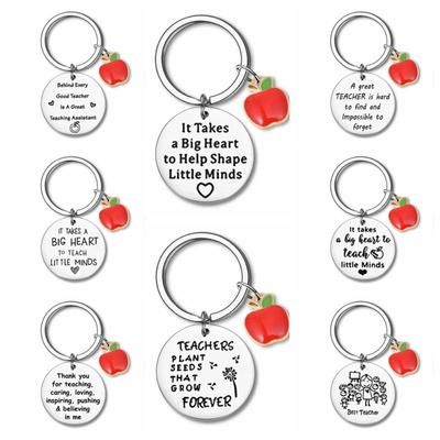 Thank You Teacher Thanks Key Chain Pendant Thanks Gift Keyring Teacher Keychain  Thank You Gift
