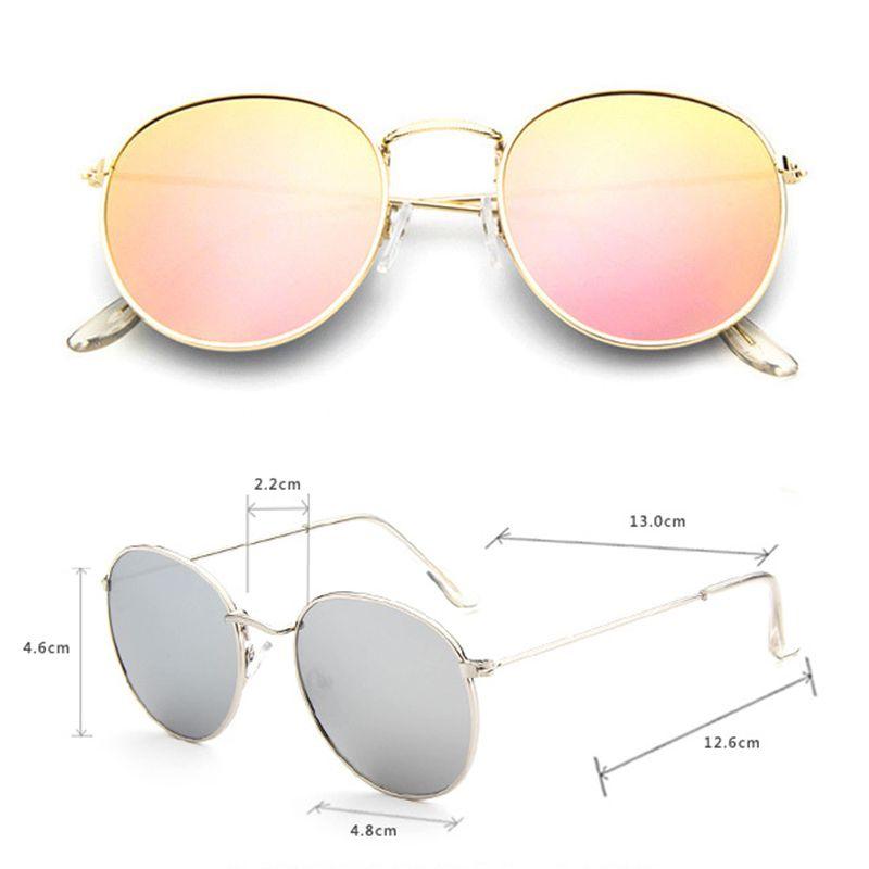Fashion Oversized Round Sunglasses For Men And Women With Vintage Retro Mirror Glasses