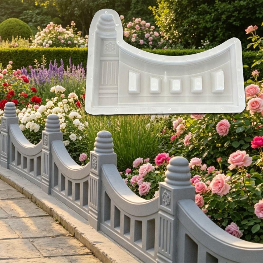 Reusable Garden Fence Mold Easy Operation Brick Mold DIY Flower Bed Mold Patio