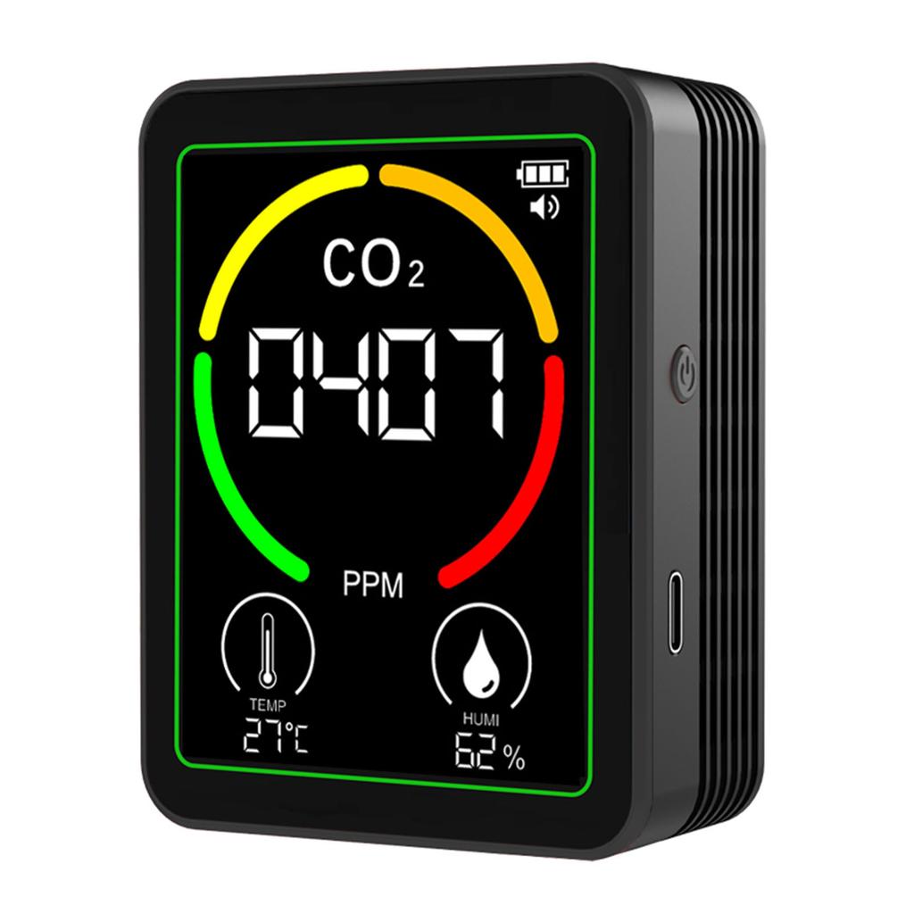 Air Quality Meter 3 in 1 CO2 Temperature Humidity Detector LCD Backlit Screen Indoor Air Quality Tester for Home Office