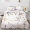 White Gold Marble Pattern Bedding Modern 3d Duvet Cover Sets Twin Queen King Single Size Fashion Luxury Room Decor Women Gifts