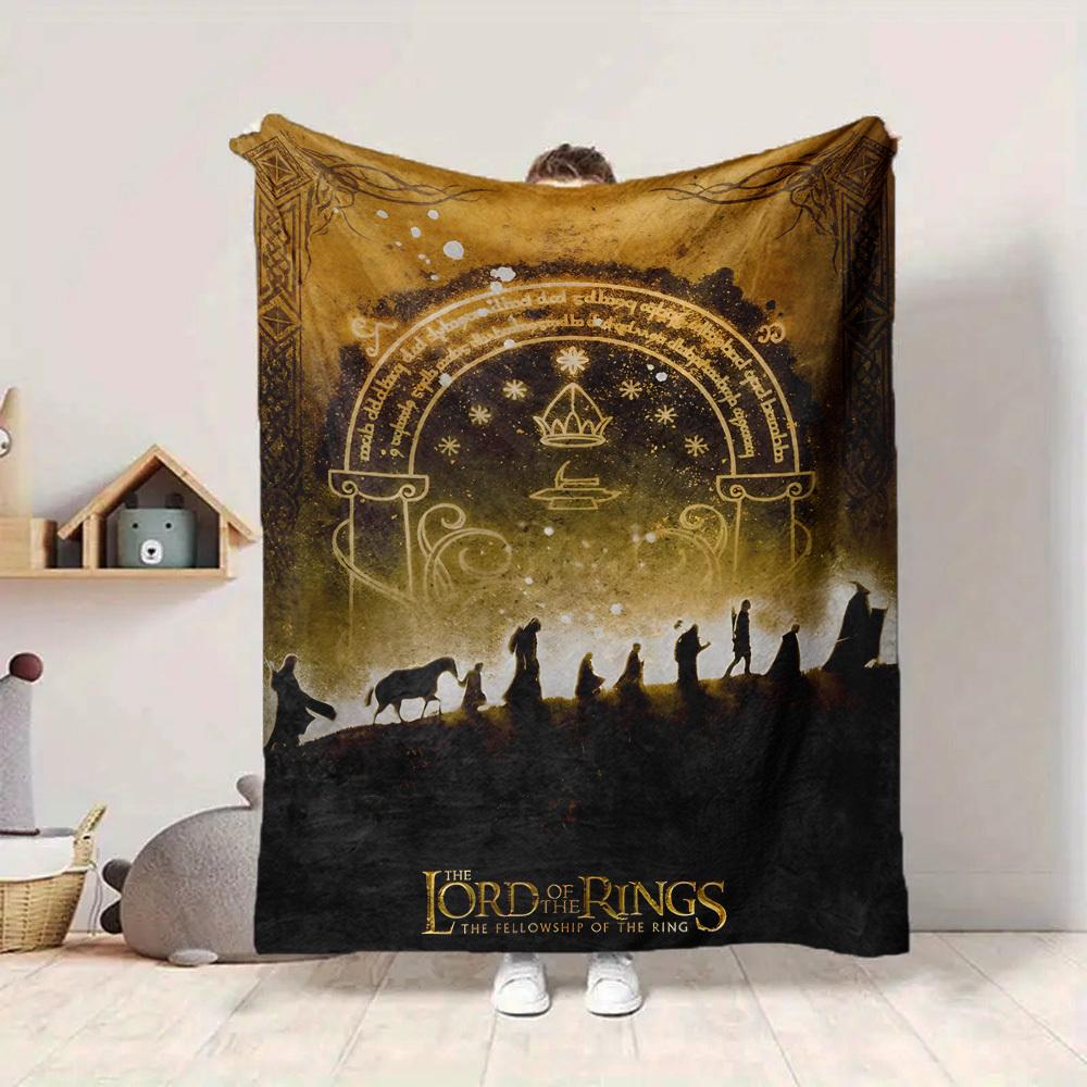 1pc The Lord of the Rings Flannel Throw Blanket - HD Printed Lightweight Soft Warm All-Season Blanket for Sofa, Bed, Travel072