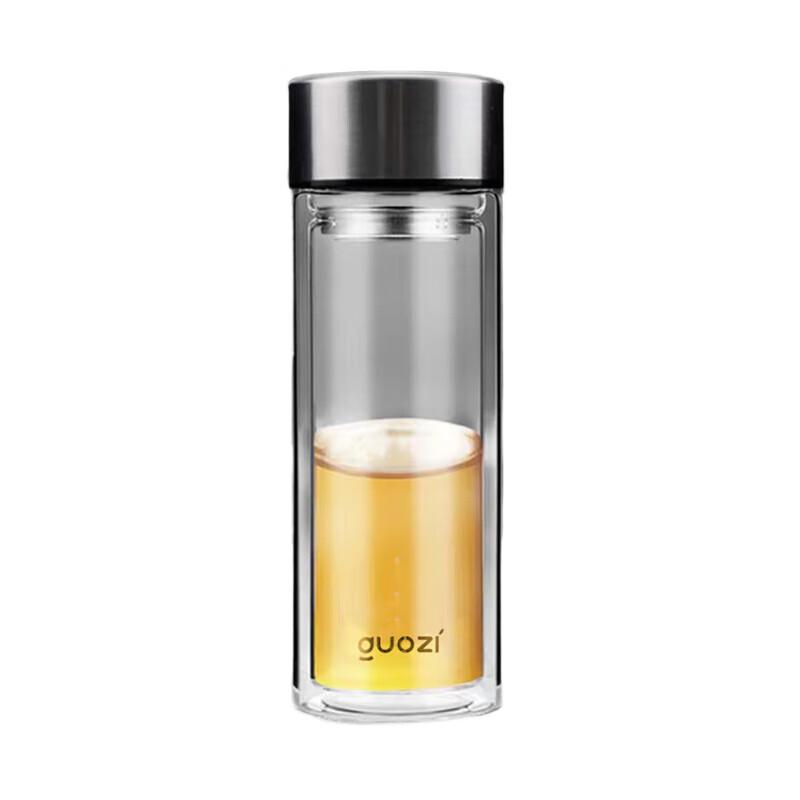 GUOZI GZ-S088 Yaxin Double Wall Glass Tea Infuser Mug