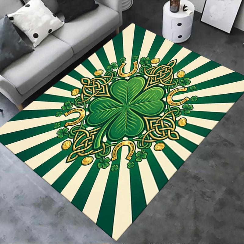 

2025 New Leaf Clover Carpet Rug for Living Room Bedroom Home Sofa Decoration,Kids play Non-slip Floor Mat58 40x60cm( 15x23in )