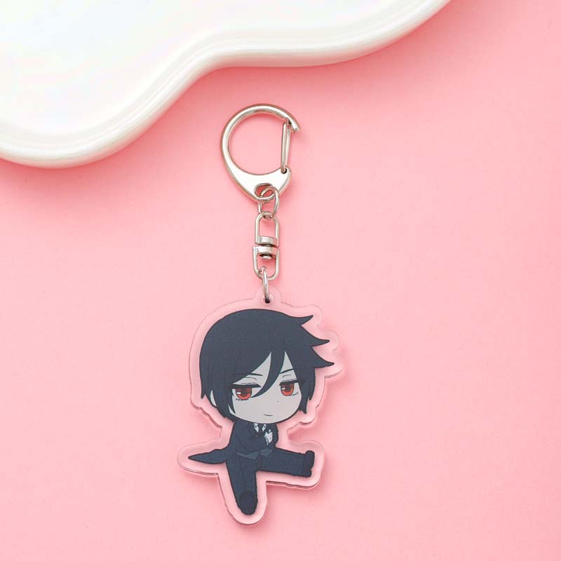 

1/8Pcs Anime Figures Black Butler Acrylic Keychain Cute Backpack Pendant Funny Bag Charms Accessories Decoration Holiday Gifts 5cm