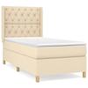 VidaXL Divan Bed with Mattress Cream 80x200 Cm Fabric - Model 3132190