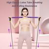 Portable Yoga Pilates Bar Stick With Resistance Band For Muscle Toning Fitness Stretching Body Workout Exercise