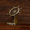 Retro Brass Ship's Wheel Spinner 360° Rotation Ornament for Desk