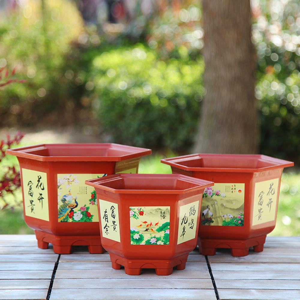 Resin Flower Pot Thickened Hydroponic Planter Durable Water Planting Pots
