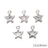 Alloy Charms Inlaid Zircon Heart Star Rhinestone Pendant Accessory For DIY Earring Necklace Accessories