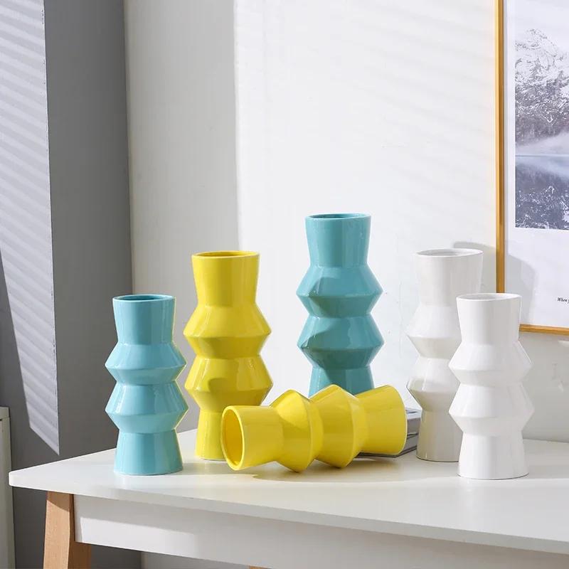 Ceramic vases, creative home accessories, flower simulation, versatile living room, dining table ceramic decorations flower vase