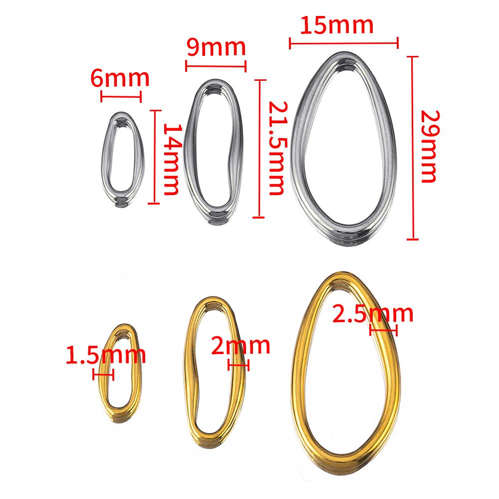 6pcs 2pcs Stainless Steel Irregular Geometric Oval Connectors Hollow Frame Bezel Charms for DIY UV Resin Earrings Jewelry Making