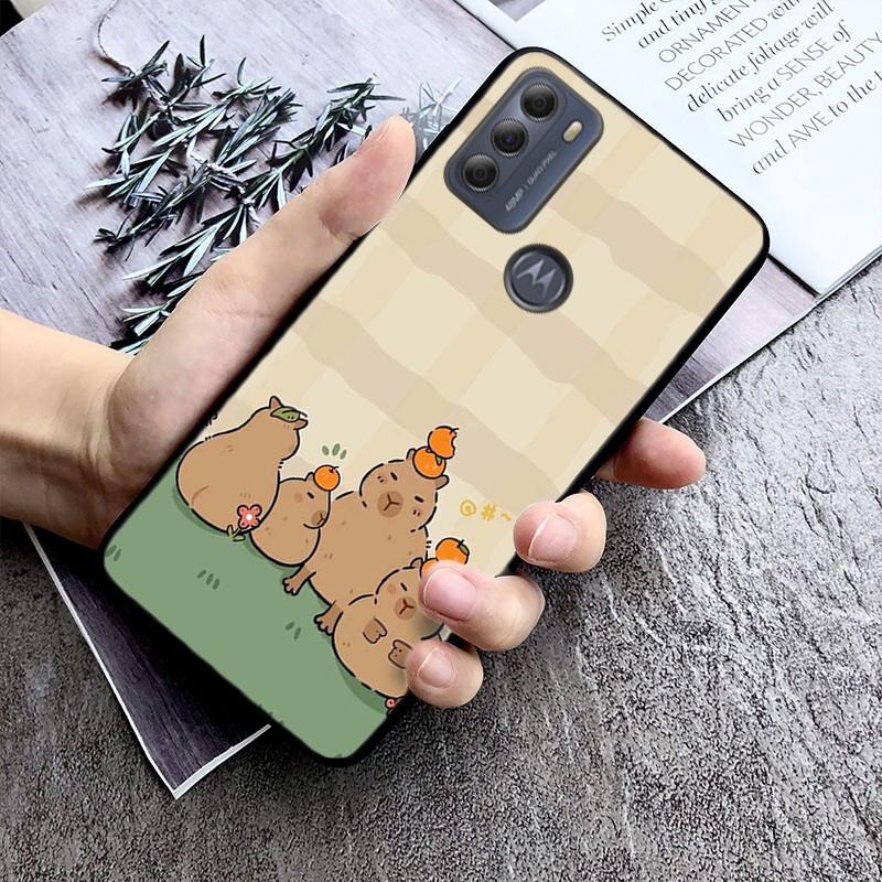 Cute Cartoon Capybara Animal Phone Case For Moto G84 G23 G24 G31 G32 G41 G51 G52 G53 G54 G71 G82 G42 G62 G200 G Play G Stylus