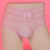 Men'S Sissy Panties Lace Sexy Bow Underwear Hollow See Through Lingerie Hip Lift Sheer Briefs High Waist Pouch Sheath Underpants