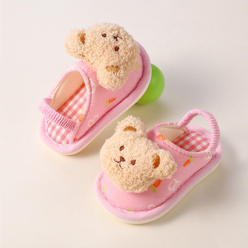 Unisex Cute Panda Slippers for Kids (1-5 Years), Anti-slip Elastic Band, Spring/Autumn