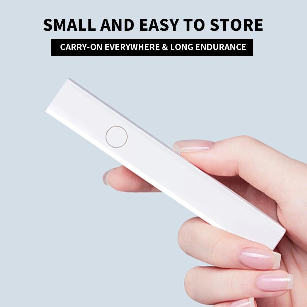 Mini Rechargeable Nail Dryer Portable Handheld Flashlight UV LED Lamp for Quick Dry All Gel Polish Manicure Light Nail Art Tools