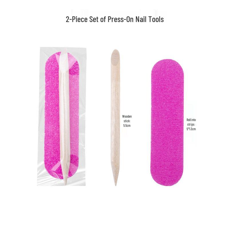 Convenient 5-Piece Wearable Nail Tool Kit: Includes Small Nail File, Alcohol Wipes, Disposable Manicure Kit, and Jelly Glue