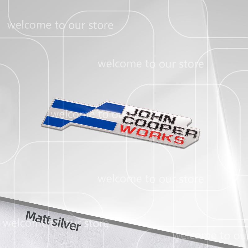 3D New JCW Car Sticker Front Grille Zinc Alloy Emblem For Mini Cooper S U25 J01 J05 Aceman F66 F65 F67 Rear Trunk Badge Decal