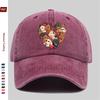 pc Heart Pattern Labrador Print Baseball Cap Casual Decorative Design Sun Hat Comfortable And Lightweight MultiColor Optional