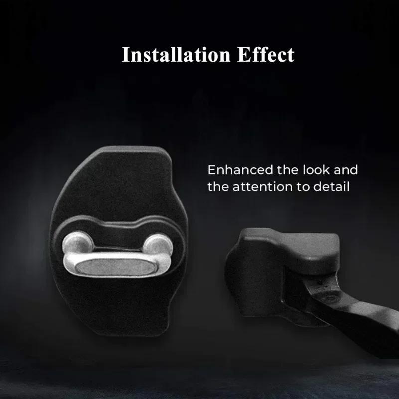 8pcs Door Lock Protector Cover for Tesla Model 3/Y/3+ Latches Door Stopper Covers Protection Caps ABS Car Interior Accessories