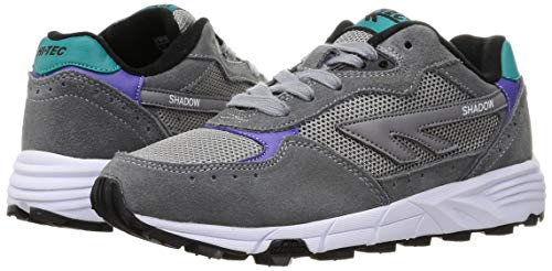 Hi-Tec SHADOW TL Forest Sneakers, Grey/Teal/Purple, Size 23.0 cm