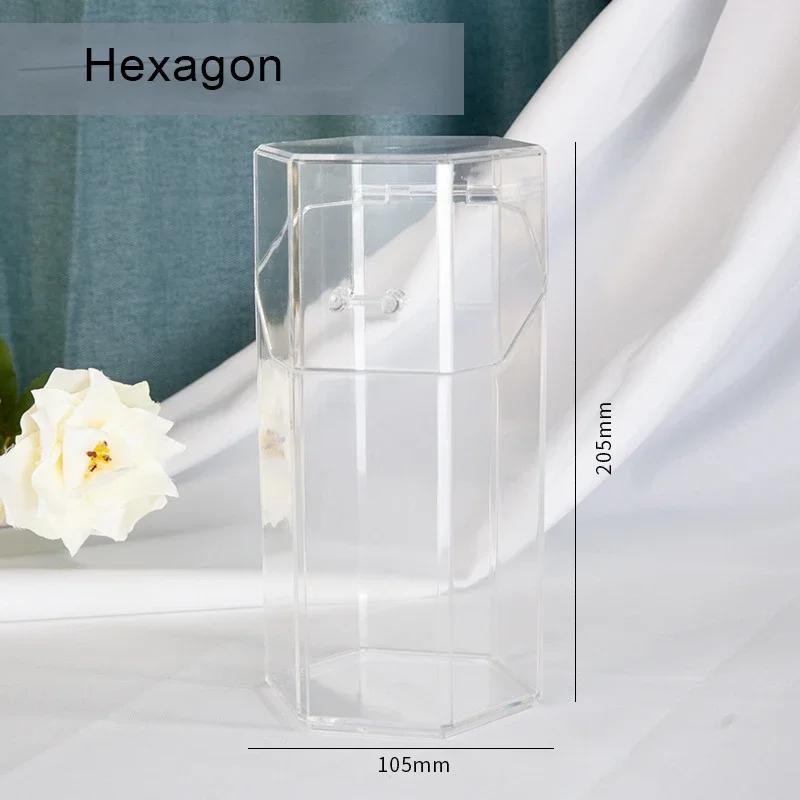 Acrylic Clear Makeup Brush Holder with Lid Vanity Countertop Makeup Organizer Waterproof Dustproof Cosmetic Brush Storage Box