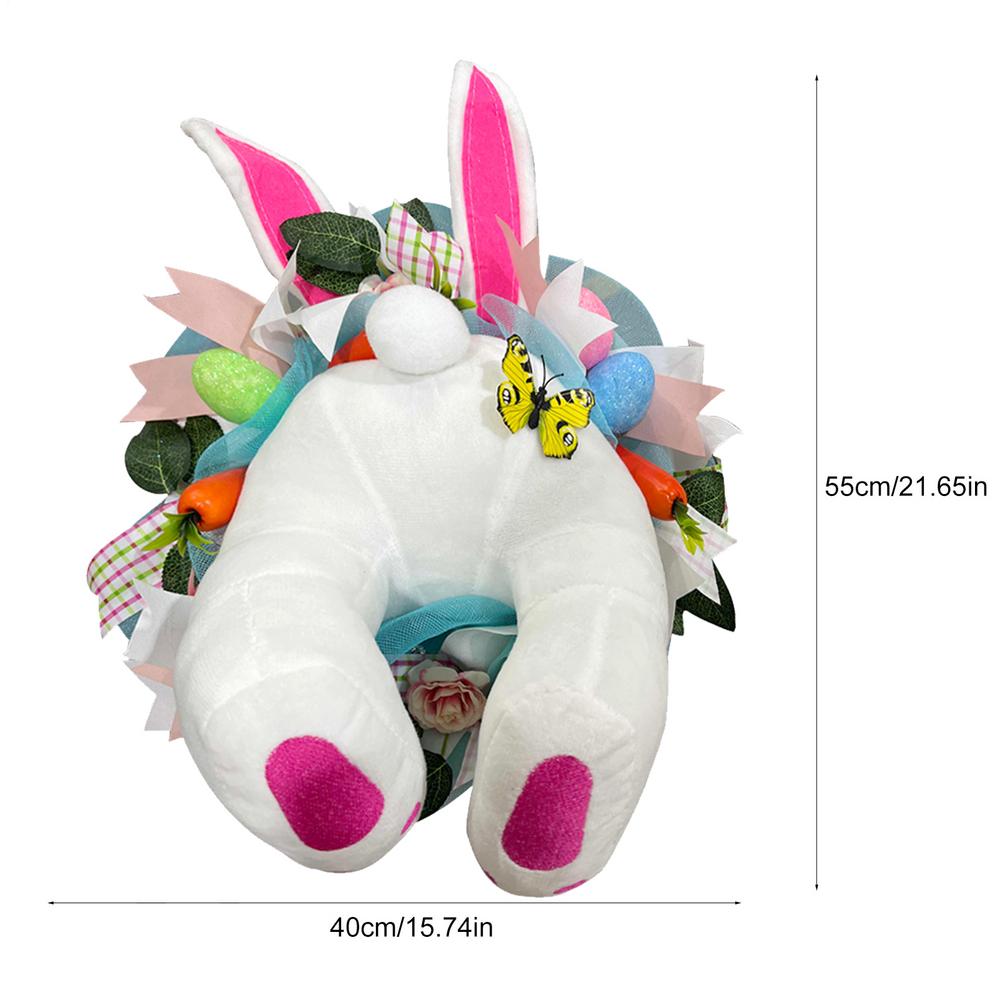 2025 New Easter Bunny Wreath Door Garland Pendant Garland Decoration Happy Bunny Home Party Creative Garland Easter Decor