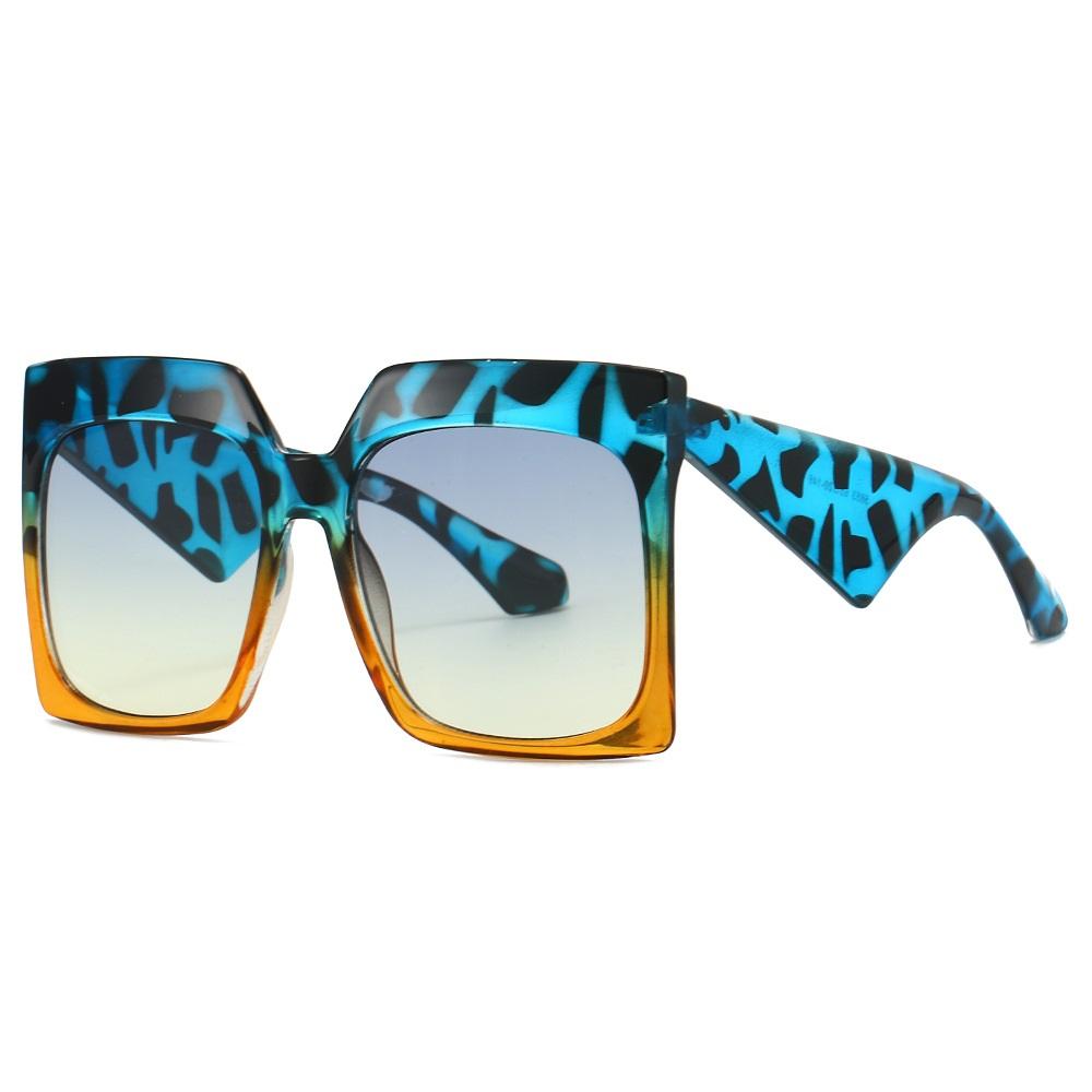 New Square Women Fashion Sunglasses Shades Uv400 Retro Oversized Men Gradient Lens Casual Big Size Sun Glasses