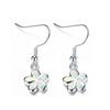 Blue Five Petal Flower Earrings European and American Jewelry