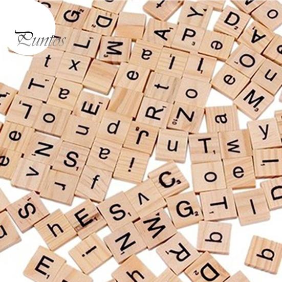 100 шт. деревянные плитки с алфавитом — фото 5
