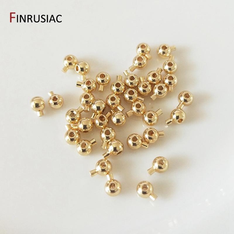 14k Gold Plated Crimp End Beads DIY Bracelet Stopper Beads Closures Lamps For Jewelry End Clip Clasps Jewelry Making Supplies