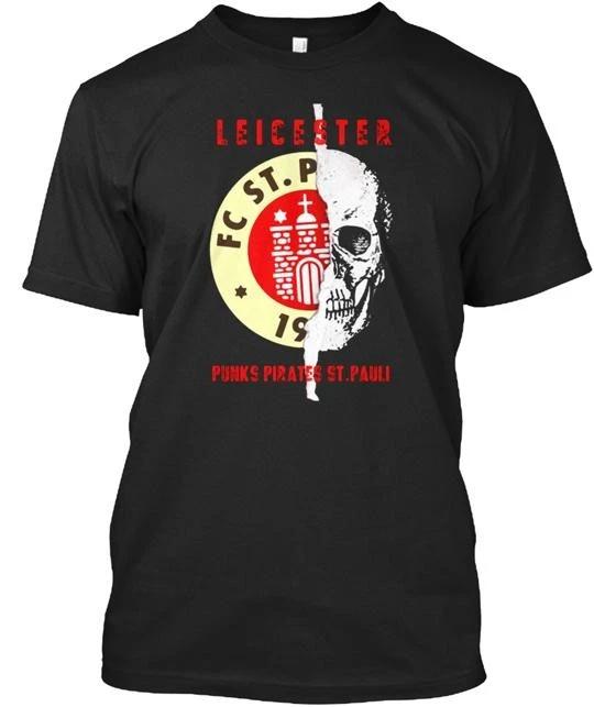 

Leicester St Pauli 100% Cotton T-shirt Mens Tees Top Made in the USA T-Shirt Tee Top Unisex M