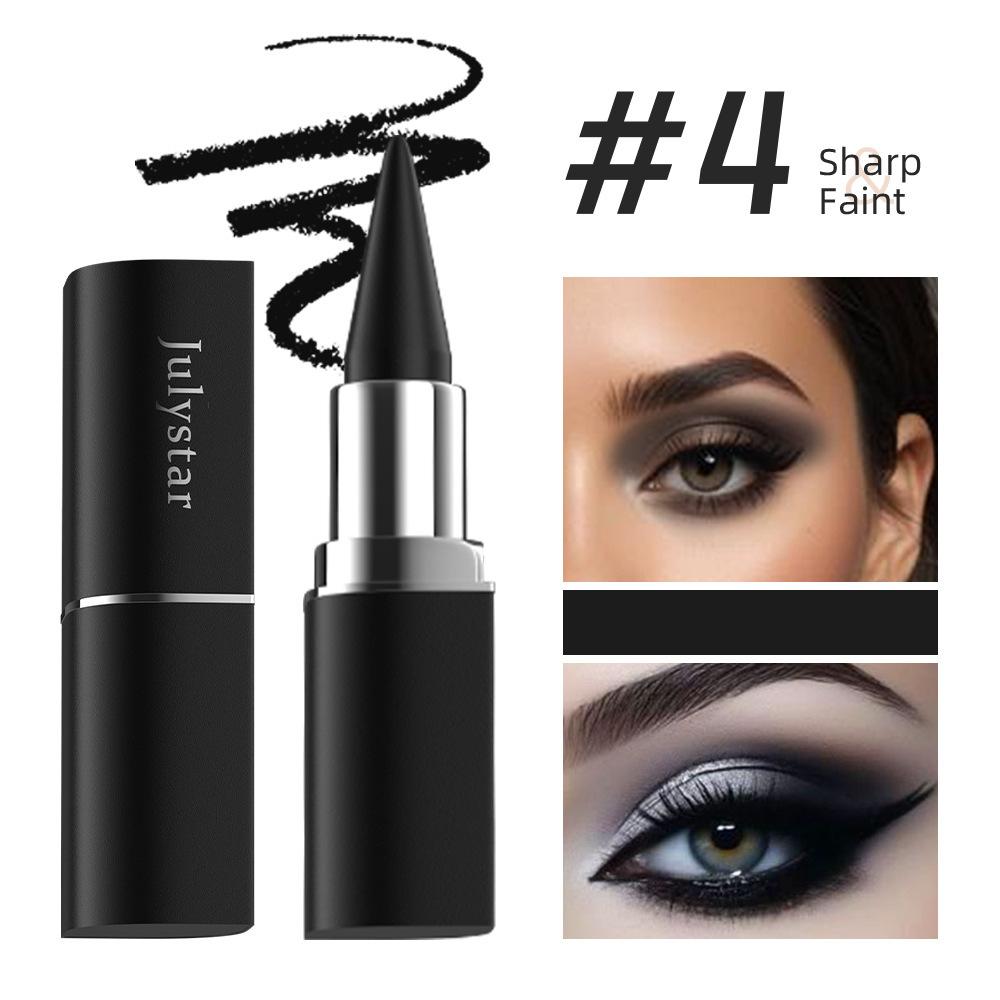 Waterproof Gel Eyeliner Stick Set, Matte Glitter Lipstick Shaped Eye Liner Cream, Long Lasting Smudgeproof Sweatproof Smokey Eye Makeup