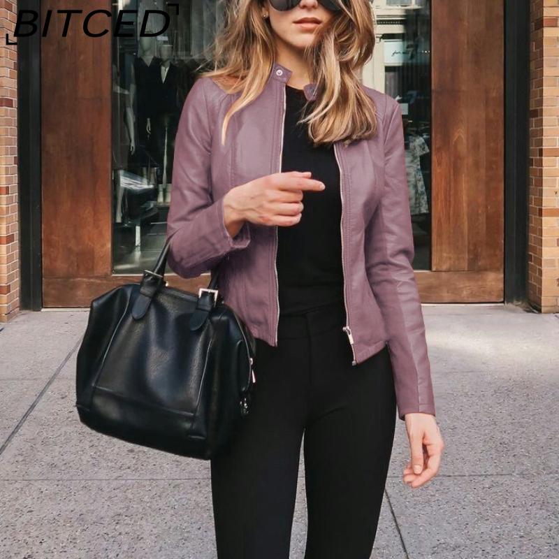 BITCED Autumn/Winter Women's Fashionable Leather PU Blazer