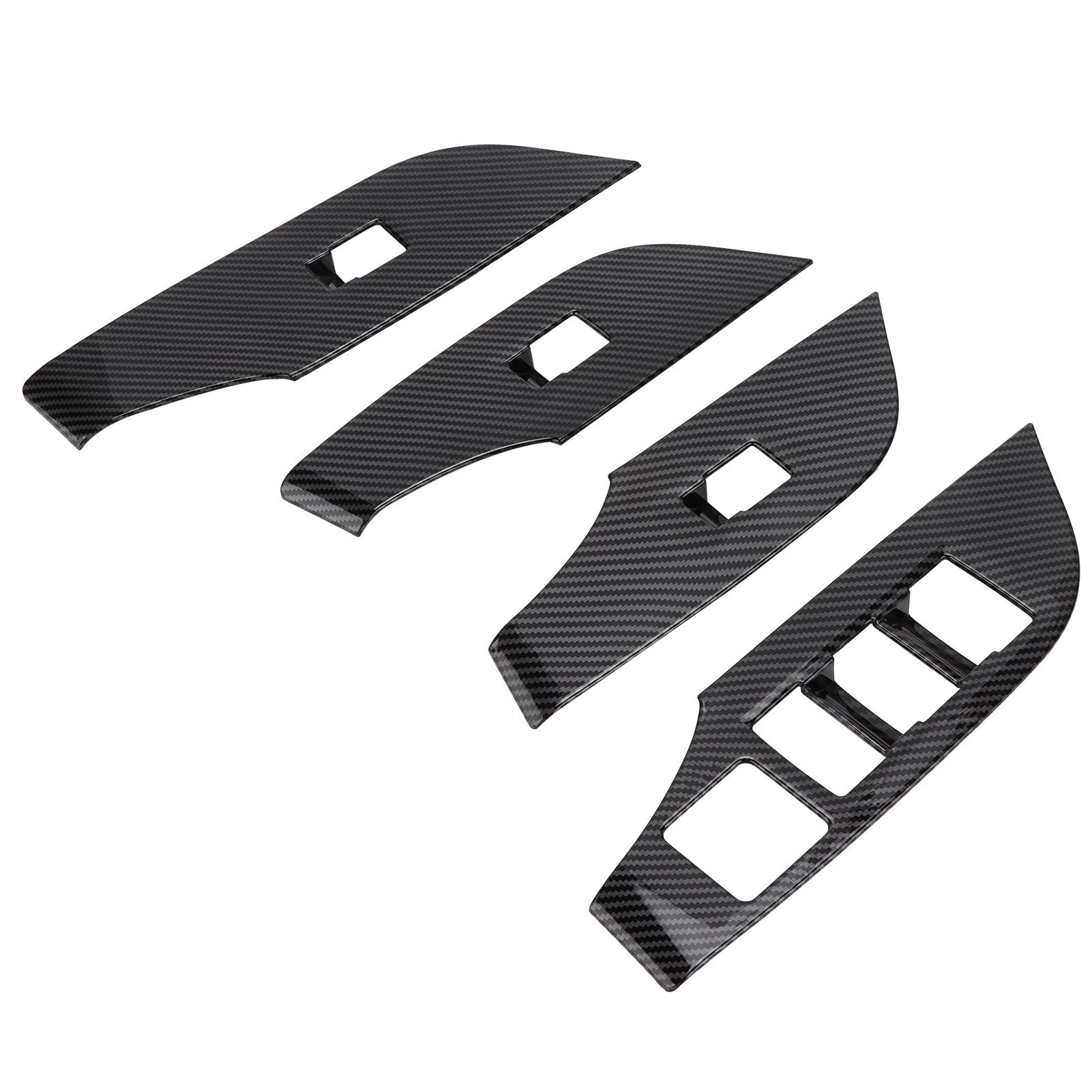 

4 шт. Накладка на панель переключателя стеклоподъемника, рамка, декор в стиле карбонового волокна, замена для RAV4 20192021 Слева